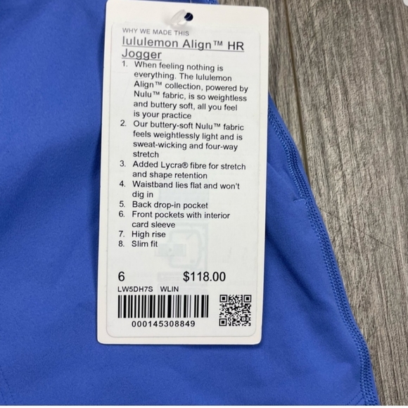 BNWT Lululemon Align HR jogger in wild indigo - Picture 2 of 3